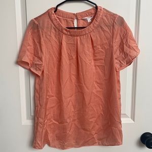 Dressy peach satin top